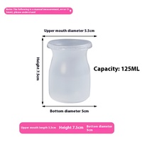 Pot en plastique PP jetable de 125 ml et 150 ml pour lait, pouding, yaourt, dessert, mousse, gâteau, gelée - Contenant alimentaire multi-usages