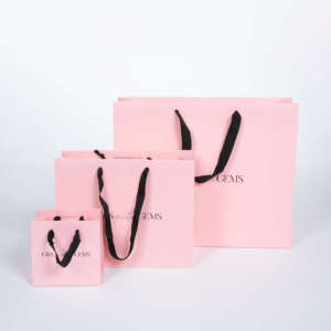 Túi giấy mua sắm cao cấp thủ công làm từ giấy bìa cứng trắng, ép nhũ nóng, dùng cho quảng cáo siêu thị và in logo tùy chỉnh - Product Image 3