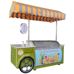 2024 Exquisite Luxury Ice Cream Display <b>Freezer</b> Ice Cream Trolley Cart - Product Image 5
