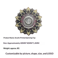 Spinner de acrílico transparente con diseño personalizado impreso, mandala, impresión a color, juguete giratorio para descompresión, espiral, regalo.