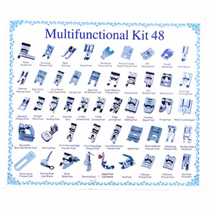Kit de pieds presseurs pour machine à coudre, tricoter et crocheter, pour points invisibles et reçus, 32/42/48/52 pièces - Product Image 3