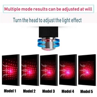 Accesorios para Luces de Coche, Proyector de Estrellas LED Romántico Ajustable para Interiores, Proyector de Atmósfera Láser de Estrellas, Luz de Proyección de Estrellas USB para Coche