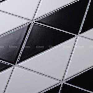 <span class=keywords><strong>4</strong></span> "màu đen và trắng tráng men gốm mô hình hình học Gạch Mosaic cho backsplash nhà bếp phòng tắm ban công Nội Thất Tường sàn - Product Image 2