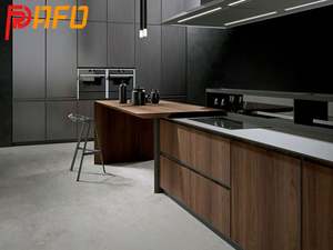 Muebles de Cocina de Alta Gama REFOR, Estilo Madera Personalizado, Gabinetes de Cocina con Chapa de Madera y APP, con Isla - Product Image 3