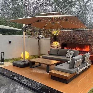 Meilleures ventes Parasols de jardin imperméables de haute qualité Parasols de terrasse avec lumière LED solaire - Product Image 2
