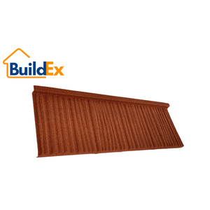 Chine Fabricants Tuiles revêtues de pierre Capuchon de faîte de toit en acier <span class=keywords><strong>Prix</strong></span> de tôle de toiture moderne pour le Ghana - Product Image 2