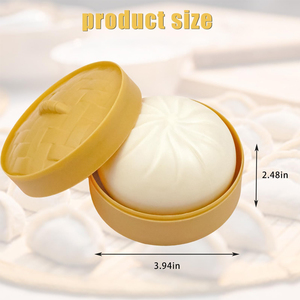 <b>Squeeze</b> Stress <b>Ball</b> Stress Relief Squeezing Toy for Adult White Steamed Stuffed Bun for Birthday - Product Image 2