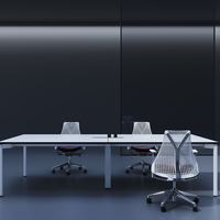Salle de conférence, mobilier de bureau design moderne, table de réunion pour 6 personnes