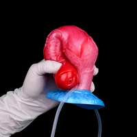 ZRX Dildo souple chien/loup gonflable à gros nœud avec fonction de jet et ventouse puissante, plug anal, jouet sexuel pour hommes et femmes