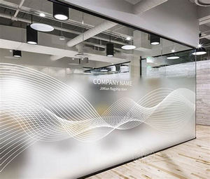 Vinilos Decorativos Personalizados para Ventanas, Diseño Esmerilado, <span class=keywords><strong>Vinilo</strong></span> Adhesivo para Privacidad con Letras para Sala de Reuniones, para Puertas de Vidrio - Product Image 2