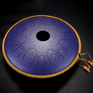 <span class=keywords><strong>Hangdrum</strong></span> de Cobre Fino de 14'' Suministrado por Fábrica, Tambor Handpan Dorado en Tono C Natural - Product Image 4
