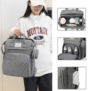 Portátil dobrável bebê cama moda impermeável Oxford Material grande capacidade fralda múmia saco com mamãe mochila - Product Image 2