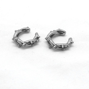 yunnique Clip-on <b>Earrings</b> Spike Shape Titanium Steel Minimalist Ear Clips For Men And Women Fashion Jewelry 316 Stainless Steel - Product Image 5