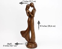 Première danse sculpture sur bois artisanat sculptures sur bois sculpture figurines en bois couple statue art décor cadeau anniversaire de mariage