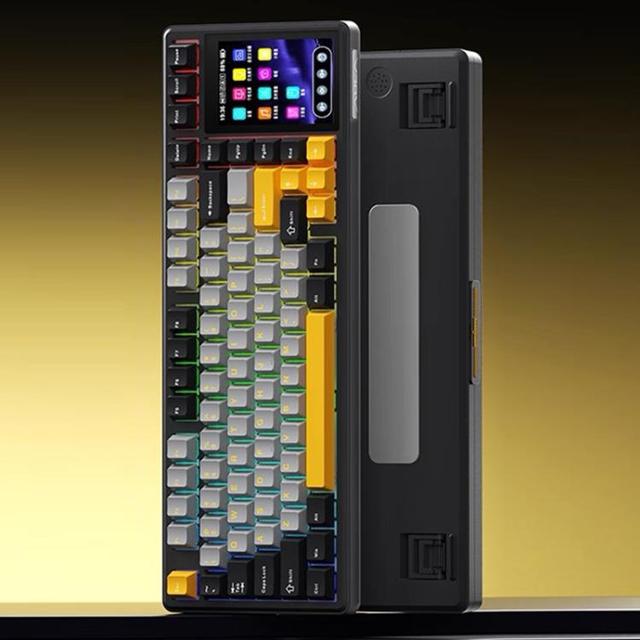 Wholesale Popular AULA L99 Smart Touch Screen Wireless/Wired/2.4G RGB Customizable Mechanical Keyboard Gaming Office Keyboards