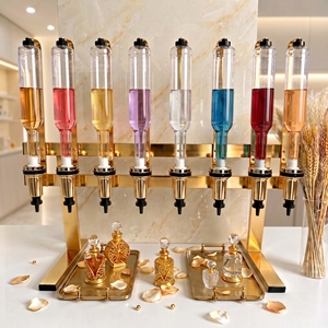 6 <b>Heads</b> Spinning Perfume Dispenser Display Stand with 375ml Bottles for Retail Shop - Product Image 3