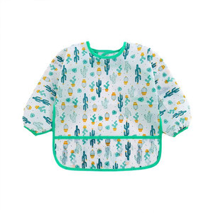 SUNNUO Nuovo Bavaglino Impermeabile per Bambini OEM Personalizzato all'Ingrosso Stampato di Alta Qualità Riutilizzabile a Maniche Lunghe Carino - Product Image 1