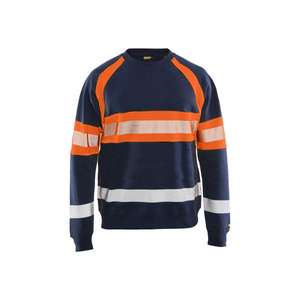 BLAKLADER - 335911588953XXL Pull haute visibilité Bleu marine/Orange-EAN 7330509553862 HI-VIS WORKWEAR - Product Image 1