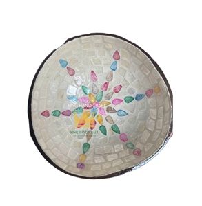 Eco-friendly Natural <b>Coconut</b> <b>Shell</b> Bowl Minimalist Handmade Decorative Bowl Customized Color - Product Image 3