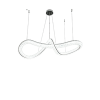 Lustre en cristal de forme spéciale, luminaire suspendu en cristal de luxe, lampe à rail pour salon, salle à manger, décoration d'hôtel