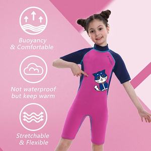 Costume da bagno termico in Neoprene per bambini 2mm in Neoprene uno pezzo da sub con cerniera posteriore per bambini ragazzi giovani ragazze sport acquatici muta da cartone animato - Product Image 3