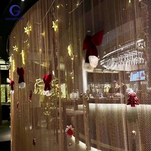 Artículos Decorativos para el Hogar, Cortinas Decorativas de Malla Metálica de Latón, Cobre y Aluminio, Material de Alambre de Acero Inoxidable para Cafetería - Product Image 4