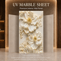 Panel Decorativo MORLENX de Lujo, Color Marfil, con Diseño Floral 3D, Resistente al Agua, Fácil de Instalar, para Dormitorios y Villas