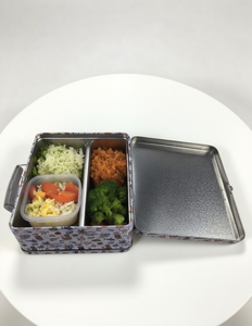 Bền Chống Bụi Tùy Chỉnh Kim Loại Hộp Thiếc Cho Thực Phẩm Ăn Trưa Lưu Trữ Và Thực Phẩm Cấp Kim Loại Hình Chữ Nhật Container Với Xử Lý - Product Image 3