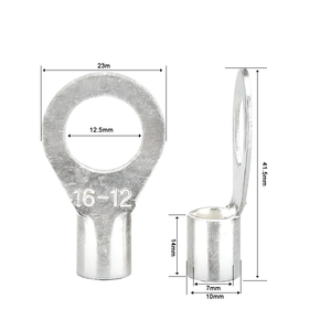 ขั้วต่อสายไฟกดเย็นขั้วต่อ OT16ชุบเงิน1000ต่อแพ็ค - Product Image 1