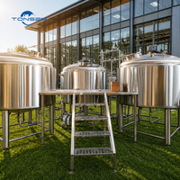 Équipement de brassage d'alcool TONSEN 1000L, cuve en acier inoxydable, kit de fermentation avec pompe PLC et réservoir sous pression, garantie de 3 ans