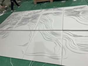 แผงติดผนังพื้นหลังแกะสลัก3D แบบโมเดิร์นสไตล์คลาสสิกสำหรับห้องนั่งเล่นบันไดแผงตกแต่งกันไฟกันน้ำ - Product Image 4