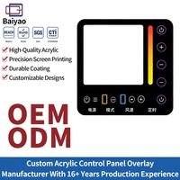 Panneau avant en acrylique à revêtement dur, découpe de précision, impression UV, couvercle PMMA, étiquettes de nom, écran LCD transparent