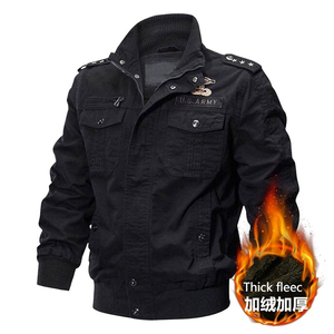 Blouson aviateur uniforme allemand personnalisé blouson d'aviateur <span class=keywords><strong>en</strong></span> denim de coton M-6XL kaki <span class=keywords><strong>en</strong></span> polaire épaisse veste tactique pour hommes - Product Image 4