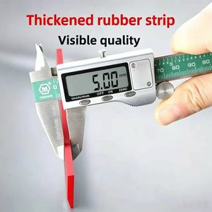 Raclette en caoutchouc rouge robuste pour le bricolage – Outil pour le nettoyage des joints de carrelage, le décapage des taches d'eau sur le verre et le lissage du papier peint - Product Image 3