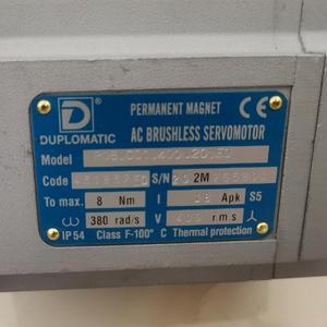 มอเตอร์เซอร์โวไร้แปรงถ่าน DUPLOMATIC AC รุ่น P08.C01.400.20.E0 แรงบิด 8 นิวตันเมตร ความเร็ว 380 รอบ/วินาที แบบสามเฟส สำหรับใช้งานในอุตสาหกรรม - Product Image 3