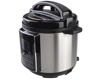 Cuisinière à pression multifonctionnelle électrique en acier inoxydable 1L, écran LED, cuve intérieure antiadhésive, protection contre la surchauffe, garantie de 3 ans