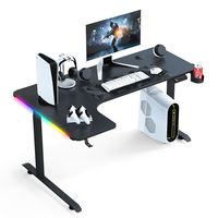 Master Series Height Adjustable Electric Office/Gaming Desk with L-shaped Desktop for Superior Gaming Performance