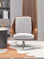 Fauteuil de détente moderne en tissu pour intérieur - Fauteuil confortable rembourré pour la décoration du salon et de la chambre à coucher