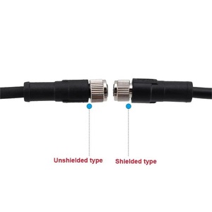 M8 방수 커넥터 3/4/5/6/8 핀 남성 여성 원형 플러그 오버몰딩 케이블 PUR 차폐형 비차폐형 1/2/5 미터 - Product Image 4