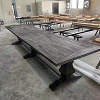 Rustikaler Rechteckiger Esstisch aus Recyceltem Holz im Antiken Stil mit Stabilem Design für Zuhause