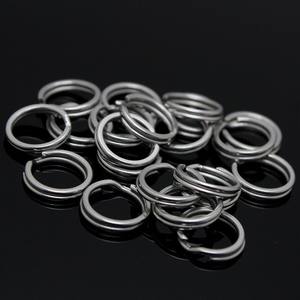 100 pièces/sac <span class=keywords><strong>meilleur</strong></span> prix en acier inoxydable connecteur outils matériel de pêche haute résistance anneau fendu eau salée - Product Image 1