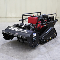 Tondeuse à gazon tout-terrain télécommandée à quatre temps certifiée CE, sans câblage, avec broyeur à fléaux