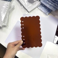 Neue Acryl-Planerhülle im Blumenstil, 6-Ring-Ordner, transparente, mattierte Notizbuchhülle, A6 Acryl-Binder