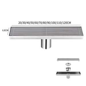 Canal de Drainage Drain de sol Drain de <span class=keywords><strong>douche</strong></span> linéaire Anti-colmatage <span class=keywords><strong>antidérapant</strong></span> Drain d'extérieur de jardin étanche - Product Image 2