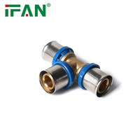 IFAN Vente Chaude CW617 Plomberie Raccords De Tuyauterie Multicouche Pex Al Pex Tuyau Laiton Raccord Pex Presse Raccords