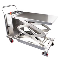 Chariot élévateur à palettes robuste en acier inoxydable, table élévatrice personnalisée, élévateur de table de routeur, garantie 1 an