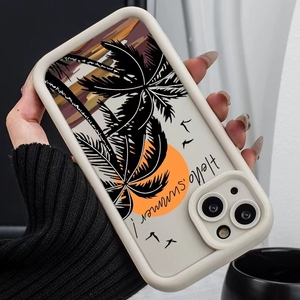 Hoàng hôn dừa cây Bán buôn giá Tùy chỉnh hình ảnh logo TPU trường hợp điện thoại cho <span class=keywords><strong>iPhone</strong></span> 16 15 14 13 12 11 Pro Max 7 8 cộng với 17 không khí - Product Image 1