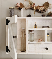 Armoire à épices en bois avec tiroir, rangement des herbes, ferme, grange, décoration, stockage des huiles essentielles, armoire d'apothicaire