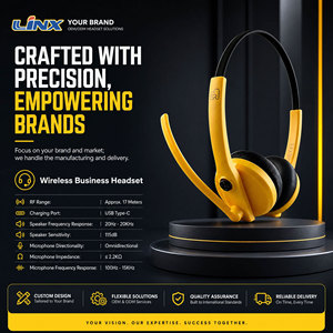 หูฟังไร้สาย ANC ไมโครโฟนหมุนได้ <span class=keywords><strong>270</strong></span> องศา แถบคาดศีรษะปรับได้ 7 ระดับ ไดรเวอร์แบบครอบหูขนาด 40 มม. แบตเตอรี่ 500mAh ชาร์จผ่านพอร์ต Type-C - Product Image 1