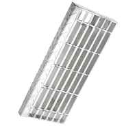 Inserts antidérapants galvanisés pour l'extérieur Jauge de bande de roulement d'escalier en métal nez pour l'industrie Marches d'escalier antidérapantes pour usage commercial